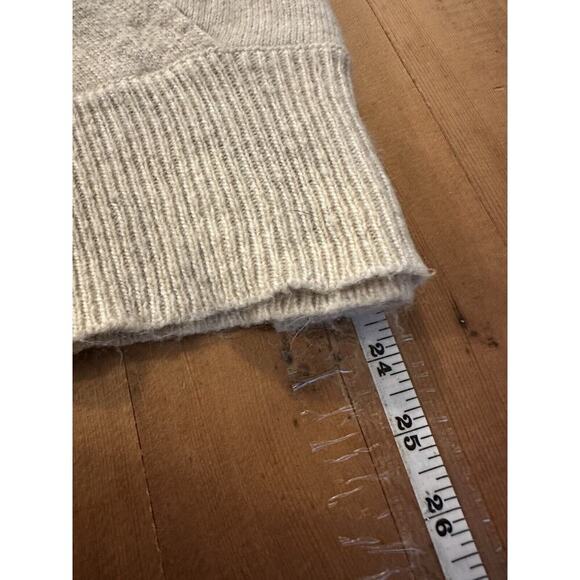 ASTR The Label Wrap Deep V Sweater Women Sz S Oatmeal Wool Preppy Luxe Old Money - Picture 3 of 5
